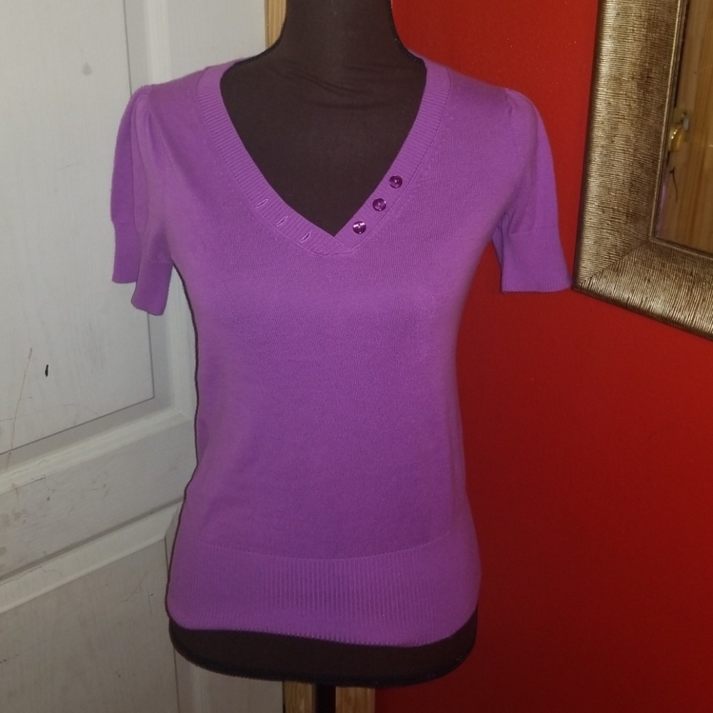 (2 for $10)Size S petite purple blouse